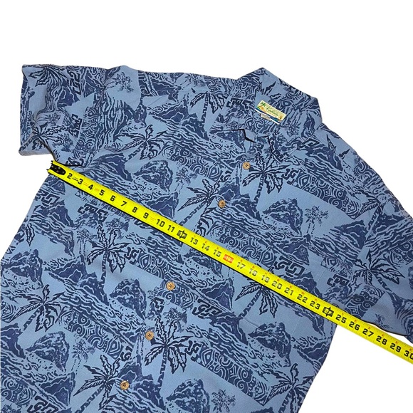Kahala 100% silk Hawaiian style button down shirt men’s size L - Picture 7 of 8